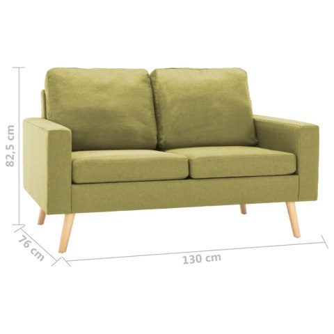  2-osobowa sofa, zielona, tapicerowana tkaniną