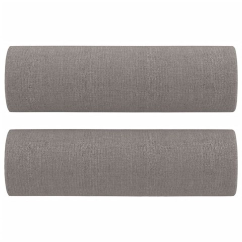  3-osobowa sofa z poduszkami, kolor taupe, 180 cm, tkanina