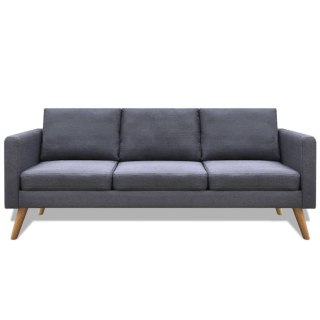  Sofa 3-osobowa, materiałowa, ciemnoszara