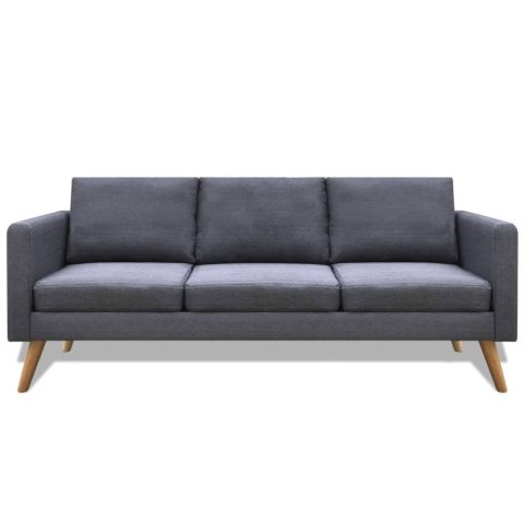  Sofa 3-osobowa, materiałowa, ciemnoszara