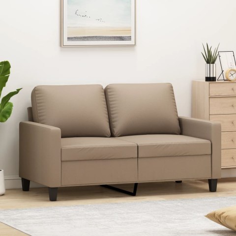  2-osobowa sofa, kolor cappuccino, 120 cm, sztuczna skóra