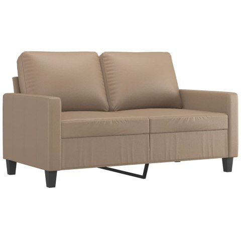  2-osobowa sofa, kolor cappuccino, 120 cm, sztuczna skóra