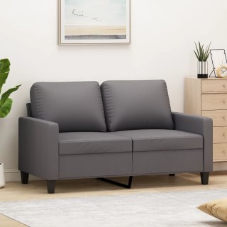  2-osobowa sofa, szary, 120 cm, sztuczna skóra