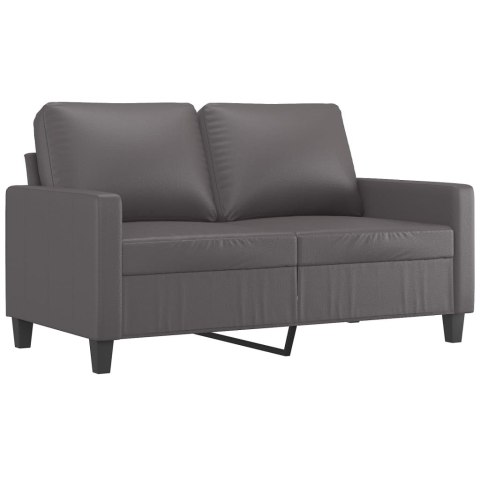  2-osobowa sofa, szary, 120 cm, sztuczna skóra