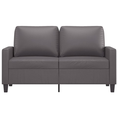  2-osobowa sofa, szary, 120 cm, sztuczna skóra