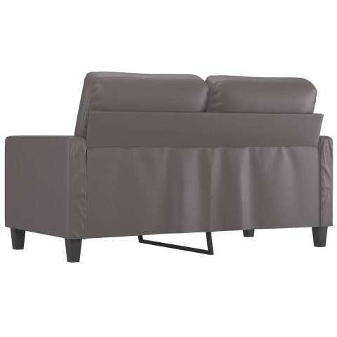  2-osobowa sofa, szary, 120 cm, sztuczna skóra