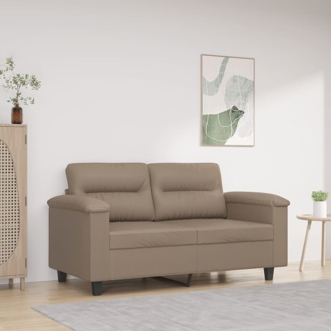  2-osobowa sofa, kolor cappuccino, 120 cm, sztuczna skóra