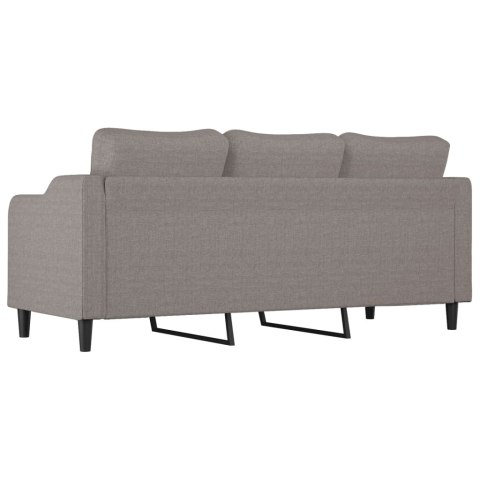  Sofa 3-osobowa, kolor taupe, 180 cm, tapicerowana tkaniną