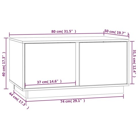  Stolik kawowy, 80x50x40 cm, lite drewno sosnowe