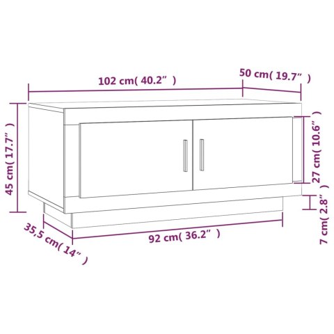  Stolik kawowy, betonowy, 102x50x45 cm, materiał drewnopochodny