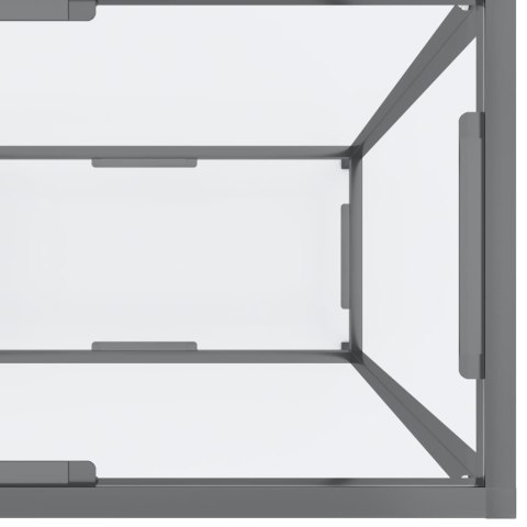  Stolik konsolowy, przezroczysty, 140x35x75,5cm, szkło hartowane