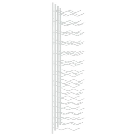  Uchwyty ścienne na 24 butelki wina, 2 szt., białe, żelazne