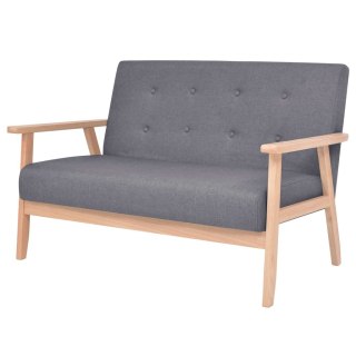  2-osobowa sofa materiałowa, ciemnoszara