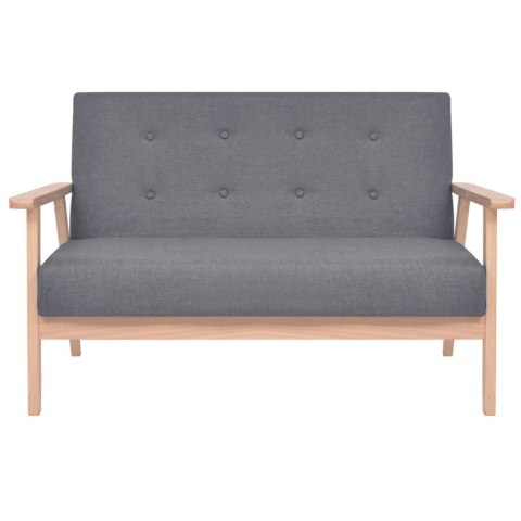  2-osobowa sofa materiałowa, ciemnoszara