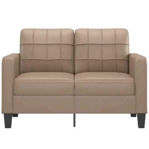  2-osobowa sofa, kolor cappuccino, 120 cm, sztuczna skóra