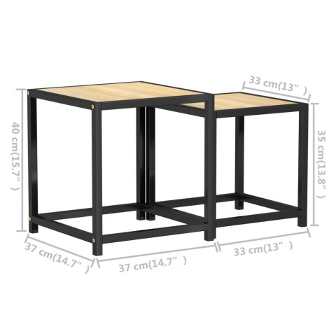  Stoliki herbaciane, 2 szt., MDF, dąb sonoma