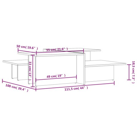  Stoliki kawowe, 2 szt., dąb sonoma, materiał drewnopochodny