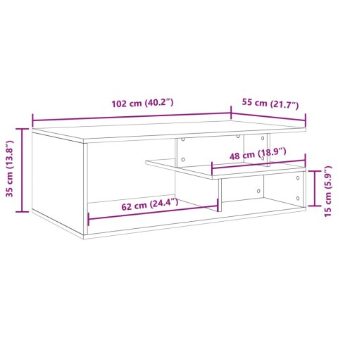  Stolik kawowy, dąb sonoma 102x55x35 cm materiał drewnopochodny