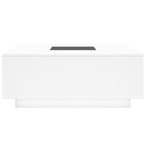  Stolik kawowy z LED Infinity, biały, 100x100x40 cm